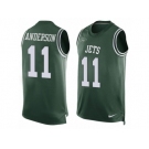 Men's Nike New York Jets #11 Robby Anderson Limited Green Player Name & Number Tank Top NFL Jersey