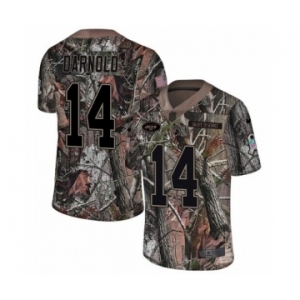 Men's Nike New York Jets #14 Sam Darnold Limited Camo Rush Realtree NFL Jersey