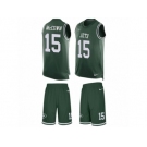 Men's Nike New York Jets #15 Josh McCown Limited Green Tank Top Suit NFL Jersey