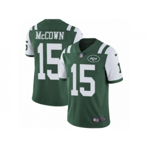Men's Nike New York Jets #15 Josh McCown Vapor Untouchable Limited Green Team Color NFL Jersey