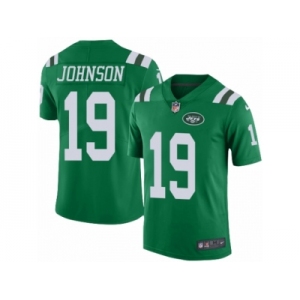 Men's Nike New York Jets #19 Keyshawn Johnson Limited Green Rush NFL Jersey