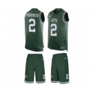 Men's Nike New York Jets #2 Teddy Bridgewater Limited Green Tank Top Suit NFL Jersey