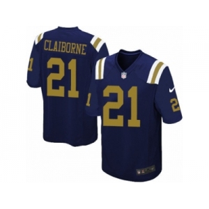 Men's Nike New York Jets #21 Morris Claiborne Limited Navy Blue Alternate NFL Jersey