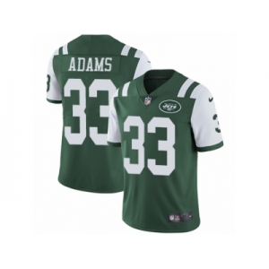 Men's Nike New York Jets #33 Jamal Adams Vapor Untouchable Limited Green Team Color NFL Jersey
