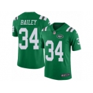 Men's Nike New York Jets #34 Dion Bailey Limited Green Rush NFL Jersey