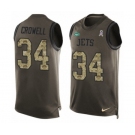 Men's Nike New York Jets #34 Isaiah Crowell Limited Green Salute to Service Tank Top NFL Jersey
