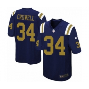 Men's Nike New York Jets #34 Isaiah Crowell Limited Navy Blue Alternate NFL Jersey