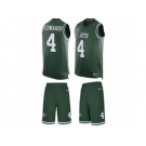 Men's Nike New York Jets #4 Lac Edwards Limited Green Tank Top Suit NFL Jersey