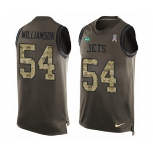 Men's Nike New York Jets #54 Avery Williamson Limited Green Salute to Service Tank Top NFL Jersey