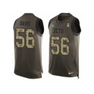 Men's Nike New York Jets #56 DeMario Davis Limited Green Salute to Service Tank Top NFL Jersey
