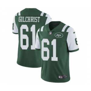 Men's Nike New York Jets #61 Spencer Long Green Team Color Vapor Untouchable Limited Player NFL Jersey