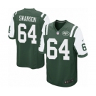 Men's Nike New York Jets #64 Travis Swanson Game Green Team Color NFL Jersey