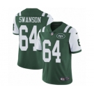 Men's Nike New York Jets #64 Travis Swanson Green Team Color Vapor Untouchable Limited Player NFL Jersey