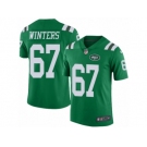 Men's Nike New York Jets #67 Brian Winters Limited Green Rush NFL Jersey