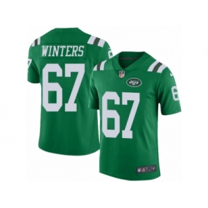 Men's Nike New York Jets #67 Brian Winters Limited Green Rush NFL Jersey