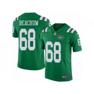 Men's Nike New York Jets #68 Kelvin Beachum Limited Green Rush NFL Jersey