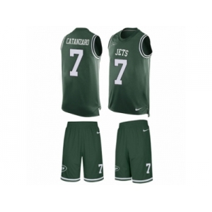 Men's Nike New York Jets #7 Chandler Catanzaro Limited Green Tank Top Suit NFL Jersey