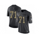Men's Nike New York Jets #71 Ben Ijalana Limited Black 2016 Salute to Service NFL Jersey