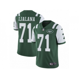 Men's Nike New York Jets #71 Ben Ijalana Vapor Untouchable Limited Green Team Color NFL Jersey