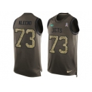 Men's Nike New York Jets #73 Joe Klecko Limited Green Salute to Service Tank Top NFL Jersey