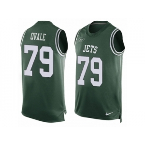 Men's Nike New York Jets #79 Brent Qvale Limited Green Player Name & Number Tank Top NFL Jersey