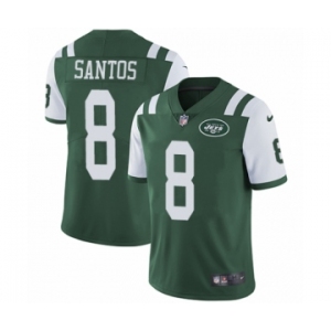 Men's Nike New York Jets #8 Cairo Santos Green Team Color Vapor Untouchable Limited Player NFL Jersey