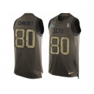 Men's Nike New York Jets #80 Wayne Chrebet Limited Green Salute to Service Tank Top NFL Jersey