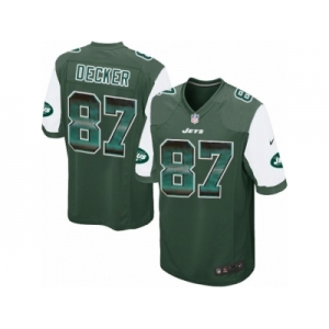 Men's Nike New York Jets #87 Eric Decker Limited Green Strobe NFL Jersey
