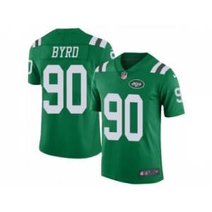 Men's Nike New York Jets #90 Dennis Byrd Limited Green Rush NFL Jersey