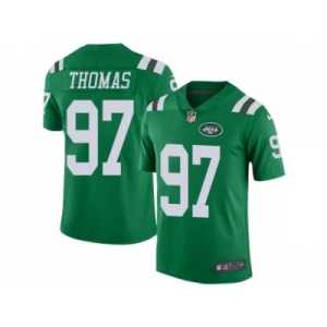 Men's Nike New York Jets #97 Lawrence Thomas Limited Green Rush NFL Jersey
