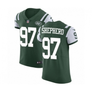 Men's Nike New York Jets #97 Nathan Shepherd Green Team Color Vapor Untouchable Elite Player NFL Jersey
