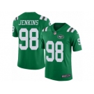 Men's Nike New York Jets #98 Jarvis Jenkins Limited Green Rush NFL Jersey