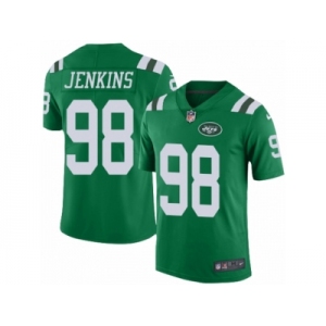 Men's Nike New York Jets #98 Jarvis Jenkins Limited Green Rush NFL Jersey