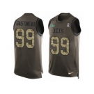 Men's Nike New York Jets #99 Mark Gastineau Limited Green Salute to Service Tank Top NFL Jersey