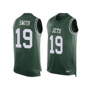 Nike New York Jets #19 Devin Smith Green Team Color Men's Stitched NFL Limited Tank Top Jersey