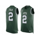 Nike New York Jets #2 Nick Folk Green Team Color Men's Stitched NFL Limited Tank Top Jersey