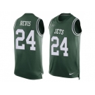 Nike New York Jets #24 Darrelle Revis Green Team Color Men's Stitched NFL Limited Tank Top Jersey