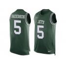 Nike New York Jets #5 Christian Hackenberg Green Team Color Men's Stitched NFL Limited Tank Top Jersey