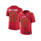 Nike New York Jets #92 Leonard Williams Red Men's Stitched NFL Limited AFC 2017 Pro Bowl Jersey