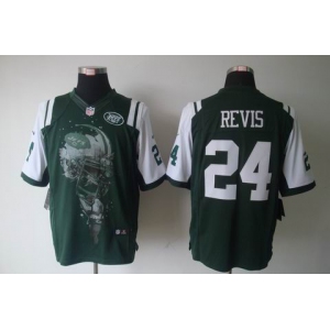 nike nfl jerseys new york jets #24 revis green[helmet tri-blend limited]