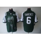 nike nfl jerseys new york jets #6 sanchez green[helmet tri-blend limited]