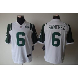 nike nfl jerseys new york jets #6 sanchez white[nike limited]