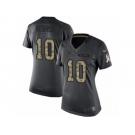Women Nike New York Jets #10 Jermaine Kearse Limited Black 2016 Salute to Service NFL Jersey
