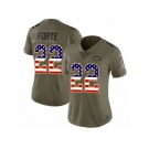 Women Nike New York Jets #22 Matt Forte Limited Olive USA Flag 2017 Salute to Service NFL Jersey
