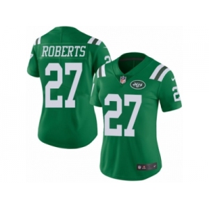 Women Nike New York Jets #27 Darryl Roberts Limited Green Rush Vapor Untouchable NFL Jersey