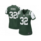 Women Nike New York Jets #32 Juston Burris Game Green Team Color NFL Jersey