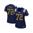 Women Nike New York Jets #72 Brandon Shell Limited Navy Blue Alternate NFL Jersey