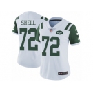 Women Nike New York Jets #72 Brandon Shell White Vapor Untouchable Limited Player NFL Jersey