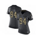 Women Nike New York Jets #94 Kony Ealy Limited Black 2016 Salute to Service NFL Jersey