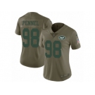 Women Nike New York Jets #98 Mike Pennel Limited Olive 2017 Salute to Service NFL Jersey